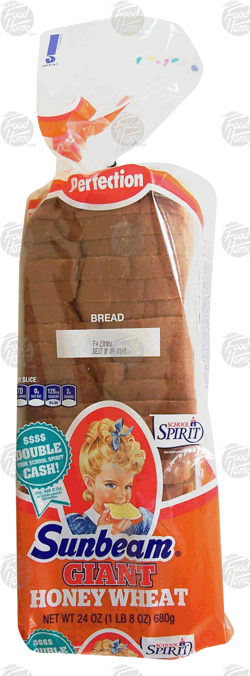 Sunbeam Giant honey wheat sliced bread loaf Full-Size Picture